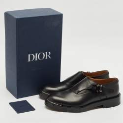 Dior Black Leather Evidence Loafers Size 43