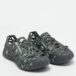 Dior Grey Cannage Rubber Wrap Sneakers Size 42