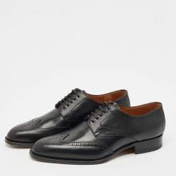 Dior Black Brogue Leather Lace Up Derby Size 43.5