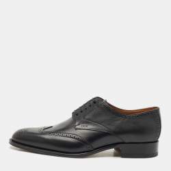 Dior Black Brogue Leather Lace Up Derby Size 43.5