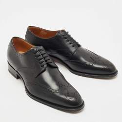 Dior Black Brogue Leather Lace Up Derby Size 43.5