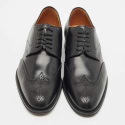 Dior Black Brogue Leather Lace Up Derby Size 43.5