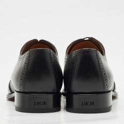 Dior Black Brogue Leather Lace Up Derby Size 43.5