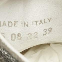 Pre Owned Dior Grey Canvas B23 High Top Sneakers Size 39