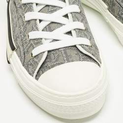 Pre Owned Dior Grey Canvas B23 High Top Sneakers Size 39