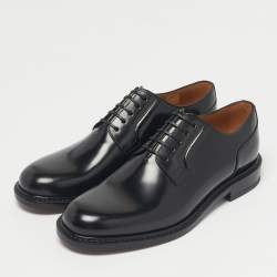 Pre Owned Dior Black Leather Lace Up Derby Size 40.5