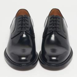 Pre Owned Dior Black Leather Lace Up Derby Size 40.5