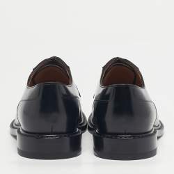 Pre Owned Dior Black Leather Lace Up Derby Size 40.5