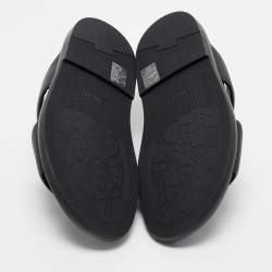 مملوكة مسبقًا Dior Black Leather Alias Flat Slides Size 40
