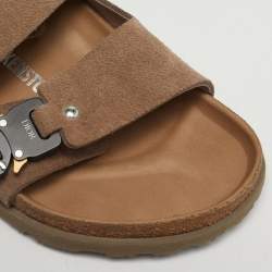 Pre Owned Dior Brown Suede Birkenstock Slingback Sandals Size 42