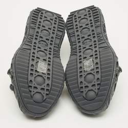 Pre Owned Dior Wrap Size 44 Grey Rubber Lace Up Sneakers