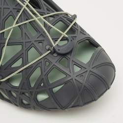 Pre Owned Dior Wrap Size 44 Grey Rubber Lace Up Sneakers