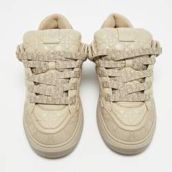 مملوكة مسبقًا Dior B9S Skater Size 42.5 Beige Cannage Leather Low Top Sneakers