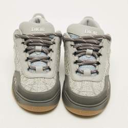 مملوكة مسبقًا Dior B9S Skater Size 40 Grey Tweed Low Top Sneakers