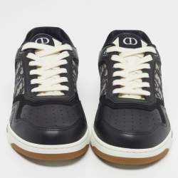 مملوكة مسبقًا حذاء رياضي ديور b27 قماش أوبليك وجلد أربطة أسود مقاس 43