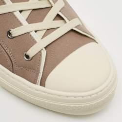 Pre Owned Dior AsteroDior B23 Size 45 Beige Canvas High Top Sneakers