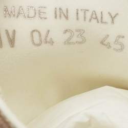 Pre Owned Dior AsteroDior B23 Size 45 Beige Canvas High Top Sneakers