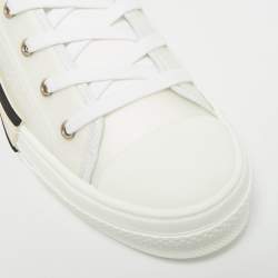 Pre Owned حذاء رياضي ديور ب23 قماش أبيض وبولي فينيل كلوريد عنق مرتفع مقاس 42