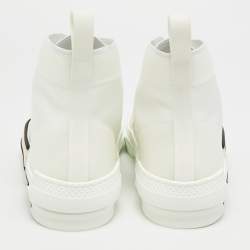 Pre Owned حذاء رياضي ديور ب23 قماش أبيض وبولي فينيل كلوريد عنق مرتفع مقاس 42