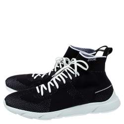 Pre Owned Dior Black Knit B21 Socks Hi Top Sneakers Size 45