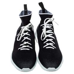 Pre Owned Dior Black Knit B21 Socks Hi Top Sneakers Size 45