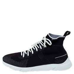 Pre Owned Dior Black Knit B21 Socks Hi Top Sneakers Size 45