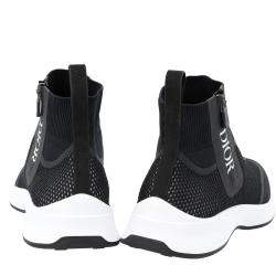 Pre Owned Dior Black B25 High Top Sneakers Size EU 44