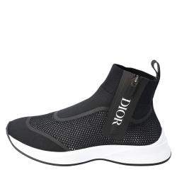 Pre Owned Dior Black B25 High Top Sneakers Size EU 45