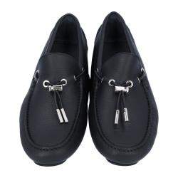 Dior Black Leather Loafers Size EU 40
