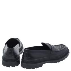 Dior Black Canvas And Leather Explorer Loafers Size 42