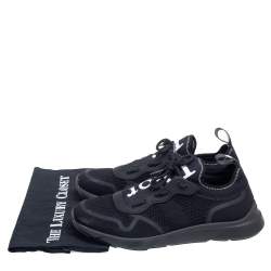 Pre Owned Dior Black Knit Fabric B21 Neo Low Top Sneakers Size 41