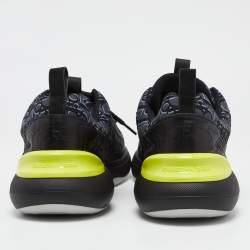 Dior Blue/Black Oblique Cannage Neoprene And Rubber B24 Low Top Sneakers Size 45