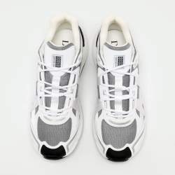 Dior White/Grey Leather And Mesh B24 Runtek Up Sneakers Size 45