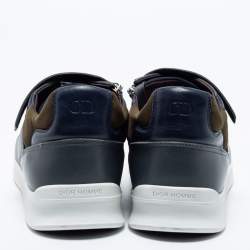 Dior Homme Multicolor Leather and Fabric Zip Low Top Sneakers Size 43.5