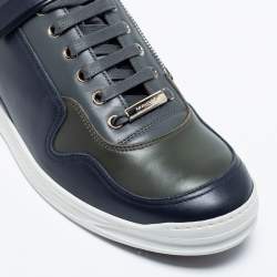 Dior Homme Multicolor Leather and Fabric Zip Low Top Sneakers Size 43.5