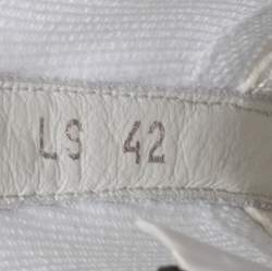 Pre Owned Dior White Knit Fabric B25 High Top Sneakers Size 42