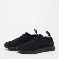 Dior Black Knit Fabric B21 Sneakers Size 40