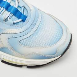 Dior Blue/White Leather and Mesh CD1 Low Sneakers Size 46