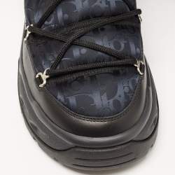 Dior Black Nylon and Leather Snow Boots Size 42