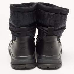 Dior Black Nylon and Leather Snow Boots Size 42