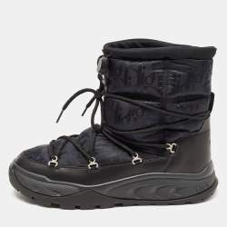 Dior Black Nylon and Leather Snow Boots Size 42