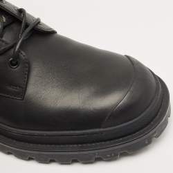 Pre Owned Dior Black Leather and Canvas Explorer Ankle Boots Size 42