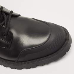 Dior Black Canvas and Leather Explorer Ankle Boots Size 42