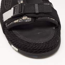 Pre Owned DIOR Black/Grey Jacquard Atlas Sandals Size 43