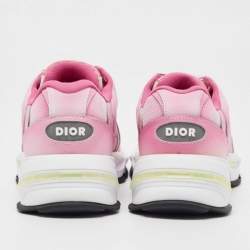 DIOR Pink/White Mesh and Leather CD1 Gradient Sneakers Size 41