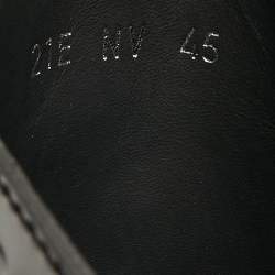 Dior Black Oblique Embossed Leather Explorer II Combat Boots Size 45