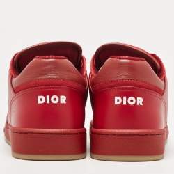Dior Burgundy Leather B27 Low Top Sneakers Size 44