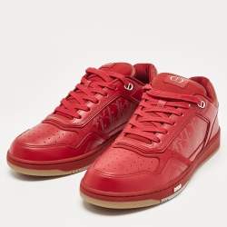 Dior Burgundy Leather B27 Low Top Sneakers Size 44