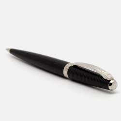 Dior Black Lacquer Silver Tone Ball Point Pen