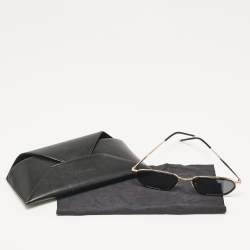 Dior Black/Gold Diorshock Oval Sunglasses